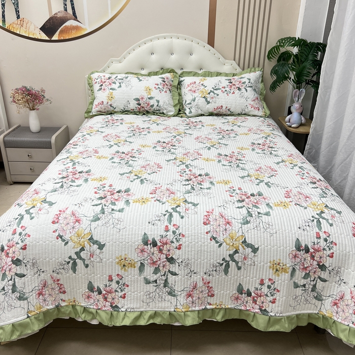 91家纺网 家纺一手货源 找家纺 寝居阁 2025新款床盖四件套 巧沁园春