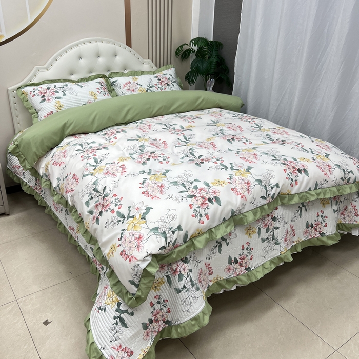 91家纺网 家纺一手货源 找家纺 寝居阁 2025新款床盖四件套 巧沁园春