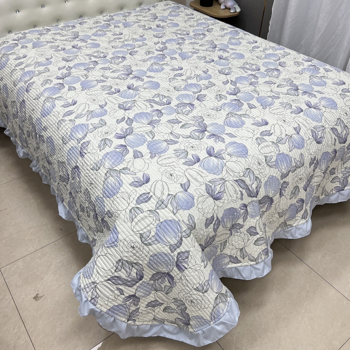 91家纺网 家纺一手货源 找家纺 寝居阁 2025新款床盖四件套 山茶