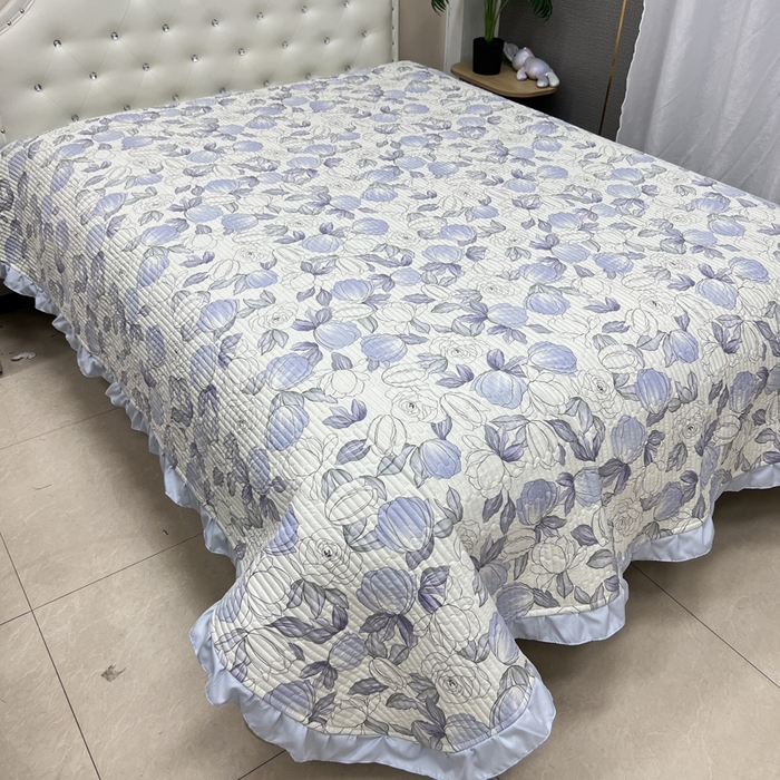 91家纺网 家纺一手货源 找家纺 寝居阁 2025新款床盖四件套 山茶