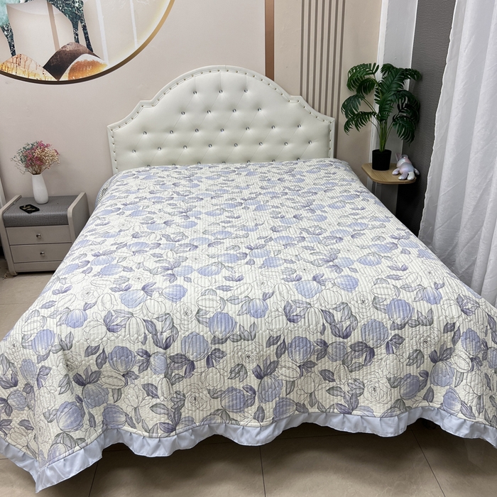 91家纺网 家纺一手货源 找家纺 寝居阁 2025新款床盖四件套 山茶