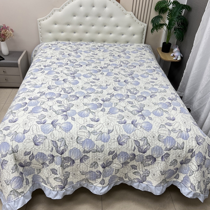 91家纺网 家纺一手货源 找家纺 寝居阁 2025新款床盖四件套 山茶