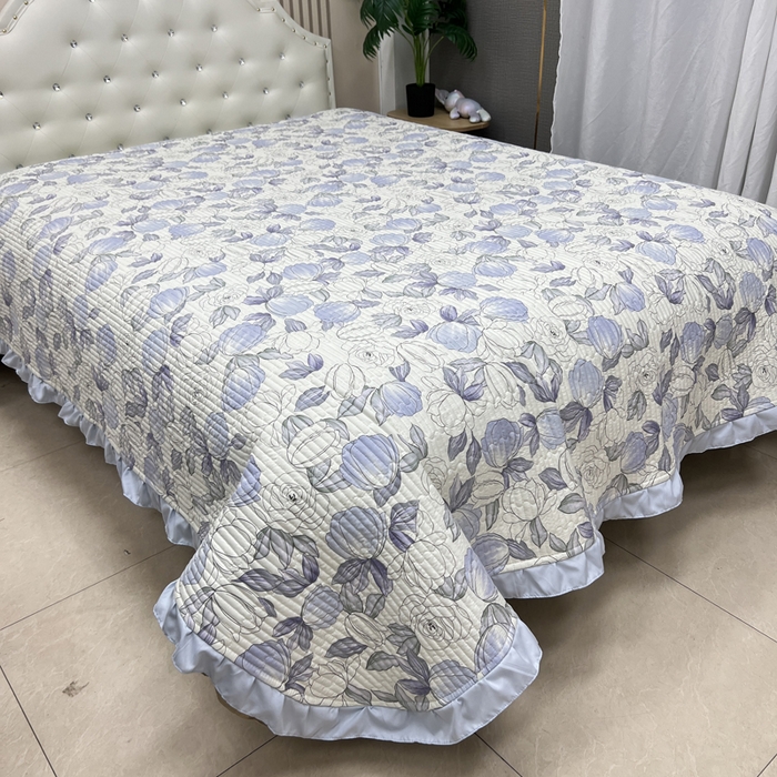 91家纺网 家纺一手货源 找家纺 寝居阁 2025新款床盖四件套 山茶