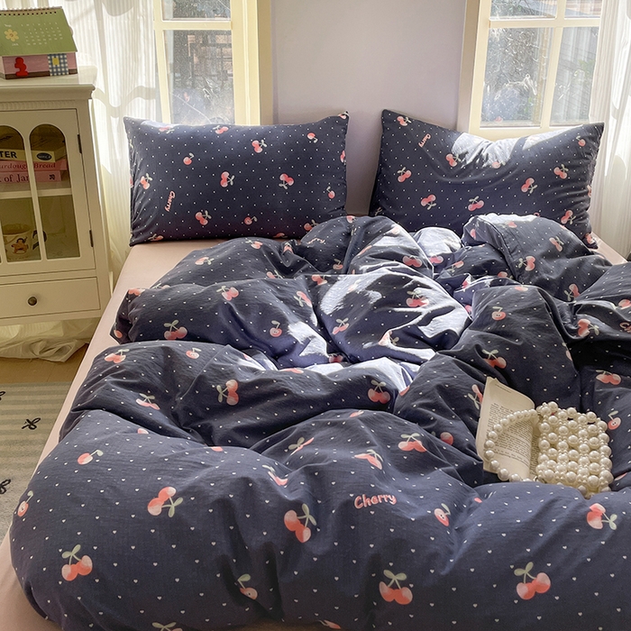 91家纺网 家纺一手货源 找家纺 水木坊 2025新款云感针织双层纱三件套四件套 大吉大厘