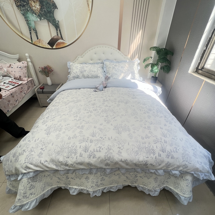 寝居阁 2025新款床盖四件套 素馨
