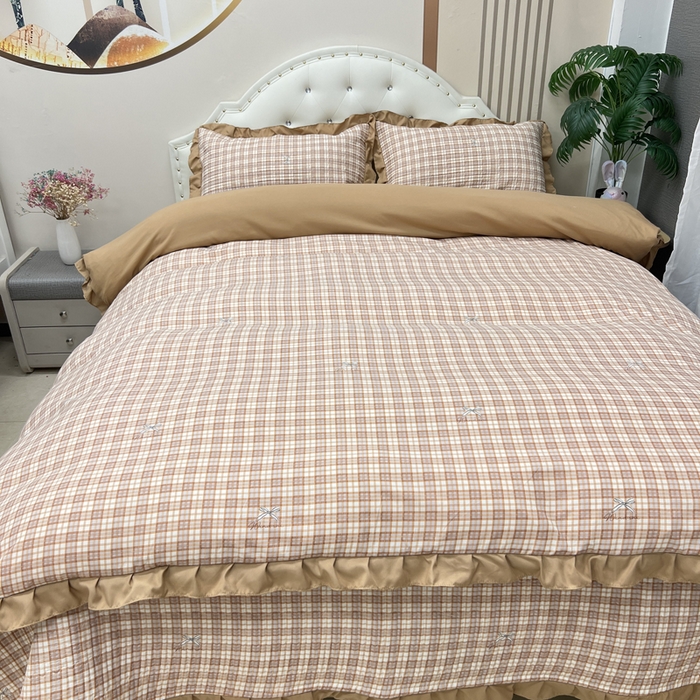 91家纺网 家纺一手货源 找家纺 寝居阁 2025新款床盖四件套 温迪格调