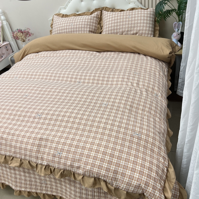 91家纺网 家纺一手货源 找家纺 寝居阁 2025新款床盖四件套 温迪格调