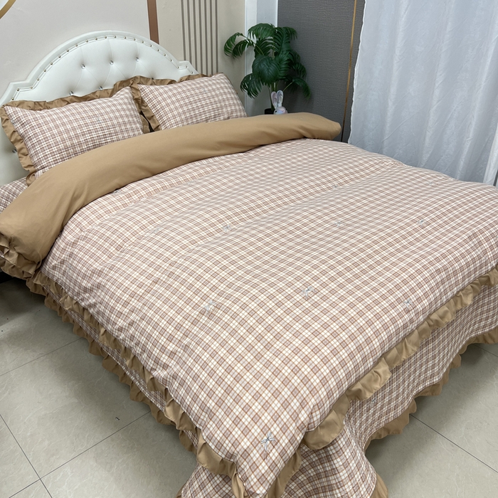 91家纺网 家纺一手货源 找家纺 寝居阁 2025新款床盖四件套 温迪格调