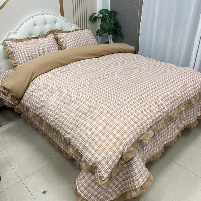 91家纺网 家纺一手货源 找家纺 寝居阁 2025新款床盖四件套 温迪格调