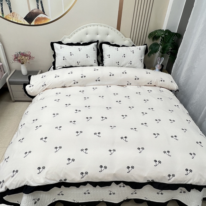 寝居阁 2025新款床盖四件套 樱桃