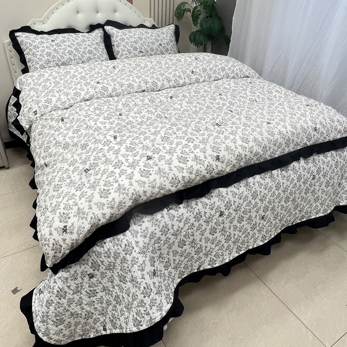 91家纺网 家纺一手货源 找家纺 寝居阁 2025新款床盖四件套 治愈花园