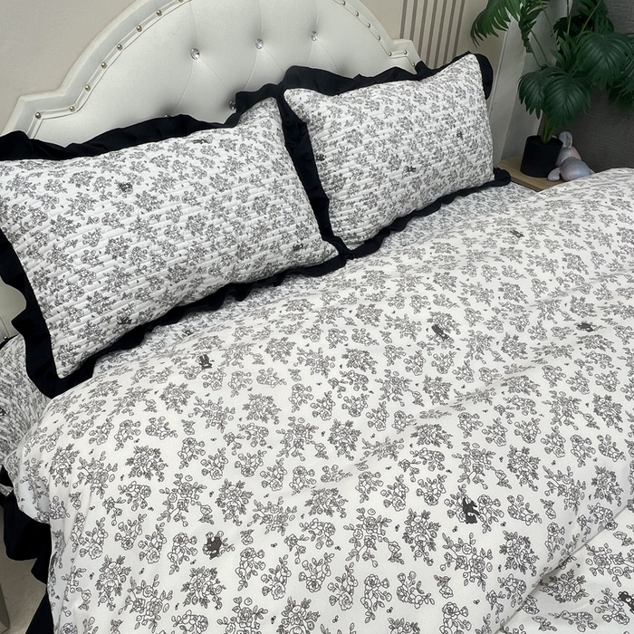 91家纺网 家纺一手货源 找家纺 寝居阁 2025新款床盖四件套 治愈花园