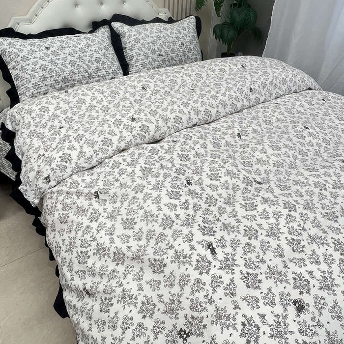 91家纺网 家纺一手货源 找家纺 寝居阁 2025新款床盖四件套 治愈花园