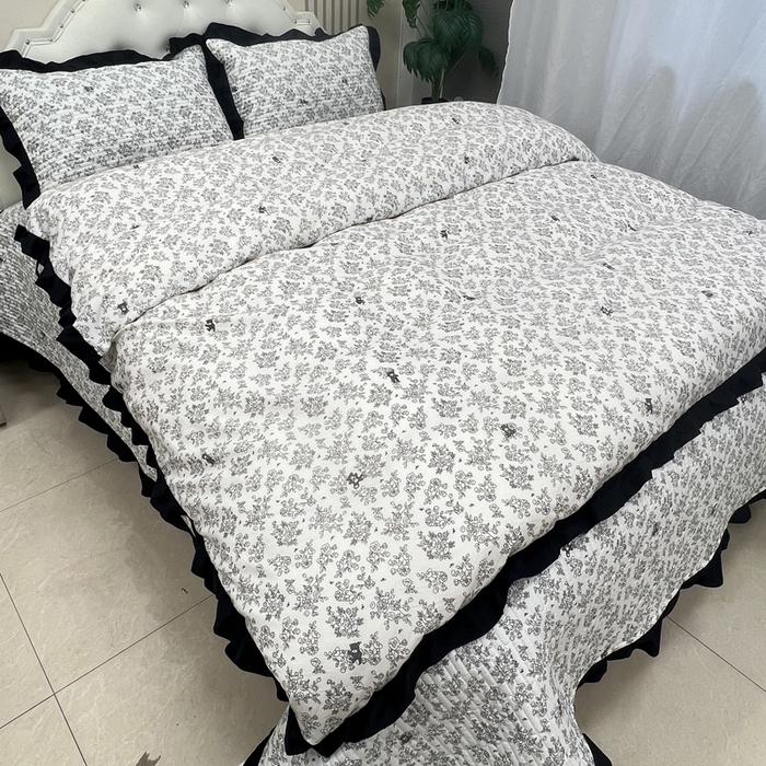 91家纺网 家纺一手货源 找家纺 寝居阁 2025新款床盖四件套 治愈花园