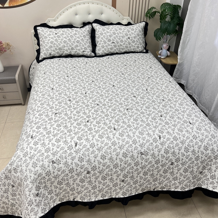 91家纺网 家纺一手货源 找家纺 寝居阁 2025新款床盖四件套 治愈花园