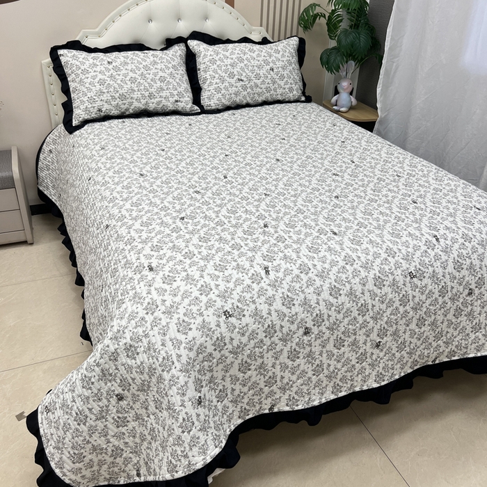 91家纺网 家纺一手货源 找家纺 寝居阁 2025新款床盖四件套 治愈花园