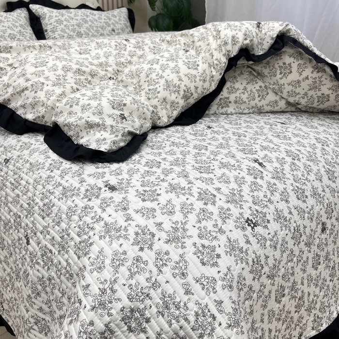 91家纺网 家纺一手货源 找家纺 寝居阁 2025新款床盖四件套 治愈花园