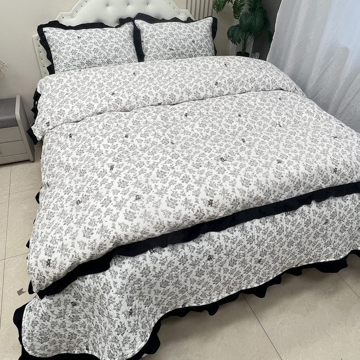 91家纺网 家纺一手货源 找家纺 寝居阁 2025新款床盖四件套 治愈花园