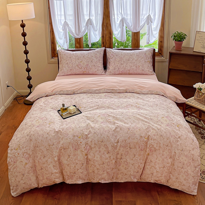 91家纺网 家纺一手货源 找家纺 （总）耀悦家纺 2025年60支纯棉印花四件套长绒棉被套床单