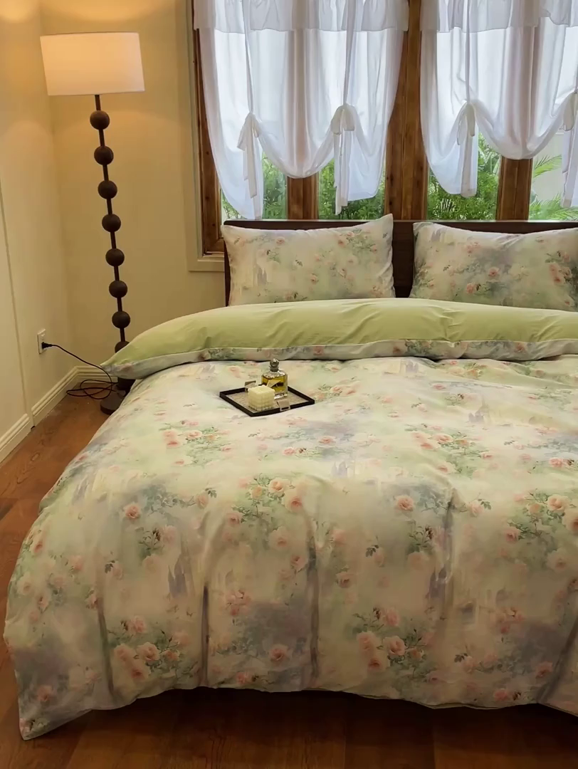 91家纺网 家纺一手货源 找家纺 （总）耀悦家纺 2025年60支纯棉印花四件套长绒棉被套床单