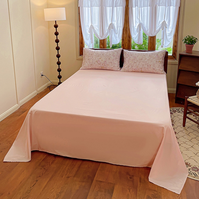 91家纺网 家纺一手货源 找家纺 耀悦家纺 2025年60支纯棉印花四件套长绒棉被套床单 花之恋