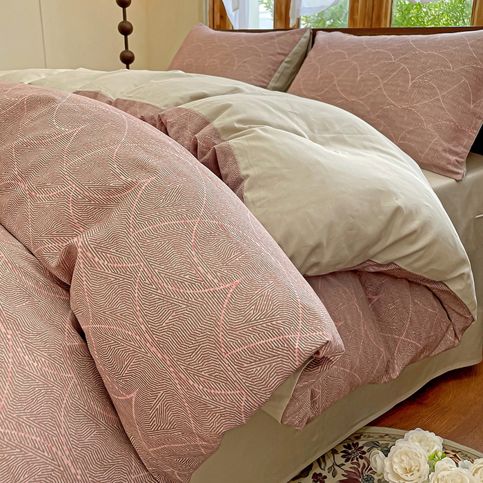 91家纺网 家纺一手货源 找家纺 耀悦家纺 2025年60支纯棉印花四件套长绒棉被套床单 江潮