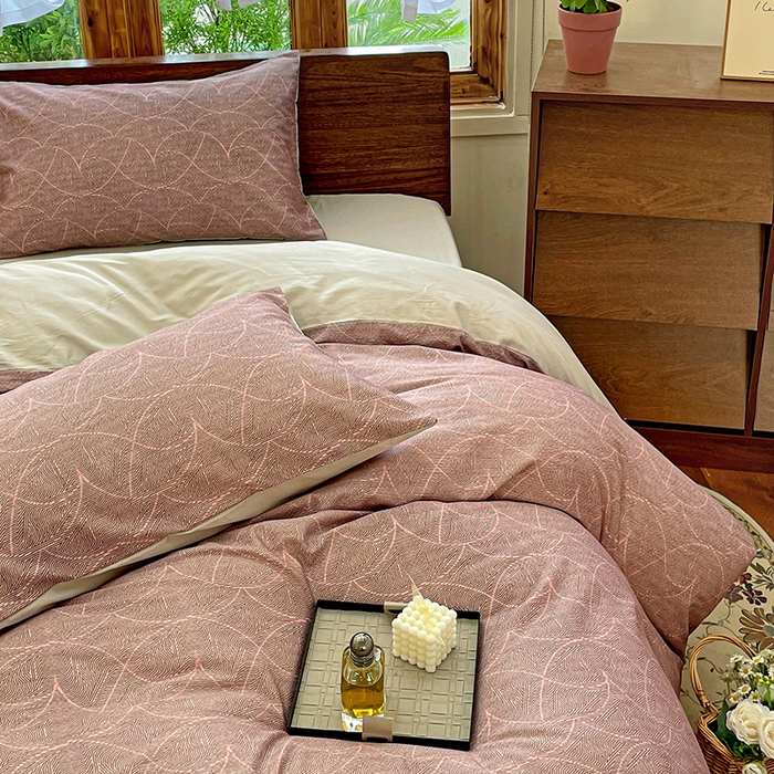 91家纺网 家纺一手货源 找家纺 耀悦家纺 2025年60支纯棉印花四件套长绒棉被套床单 江潮