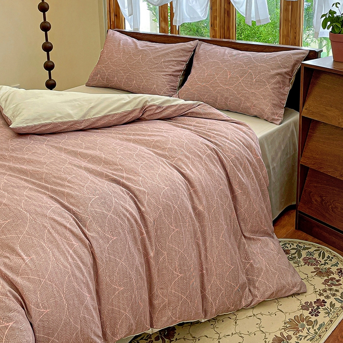 91家纺网 家纺一手货源 找家纺 耀悦家纺 2025年60支纯棉印花四件套长绒棉被套床单 江潮