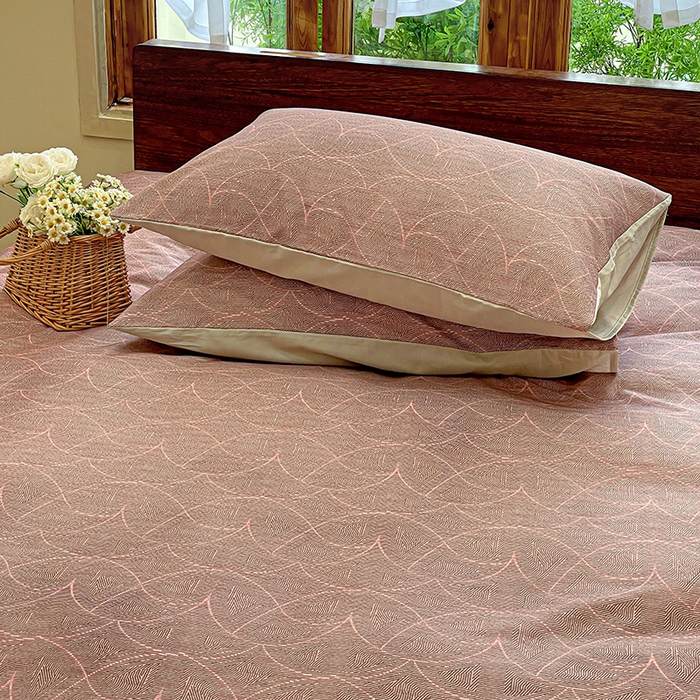 91家纺网 家纺一手货源 找家纺 耀悦家纺 2025年60支纯棉印花四件套长绒棉被套床单 江潮