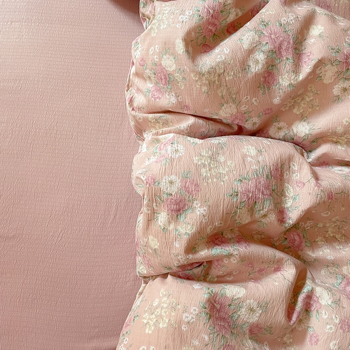 91家纺网 家纺一手货源 找家纺 水木坊 2025新款云感针织双层纱三件套四件套 爱如星辰