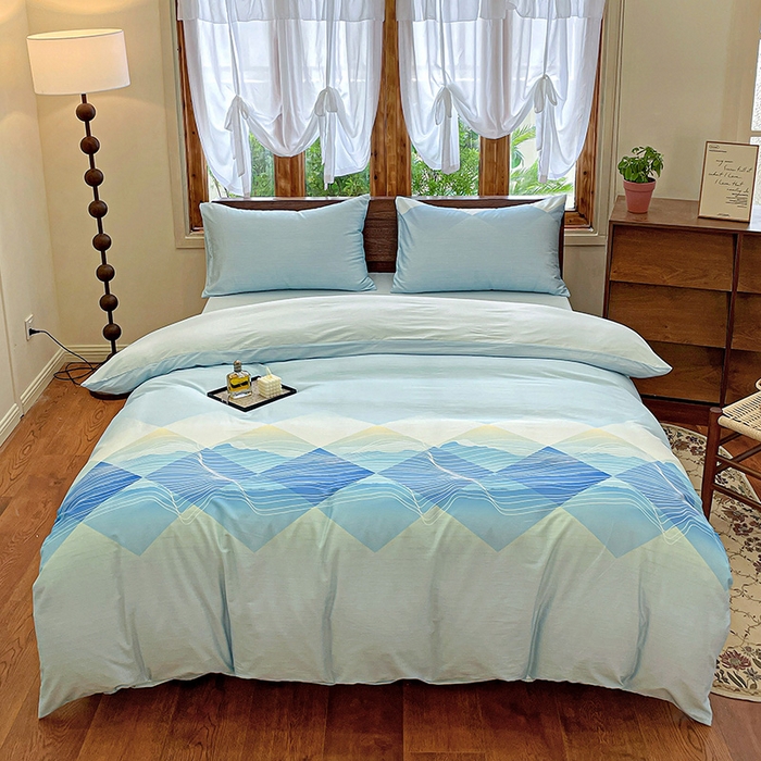 耀悦家纺 2025年60支纯棉印花四件套长绒棉被套床单 梦幻林海