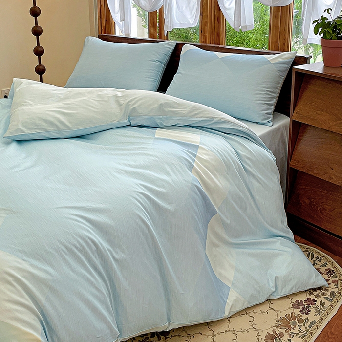 91家纺网 家纺一手货源 找家纺 耀悦家纺 2025年60支纯棉印花四件套长绒棉被套床单 梦幻林海