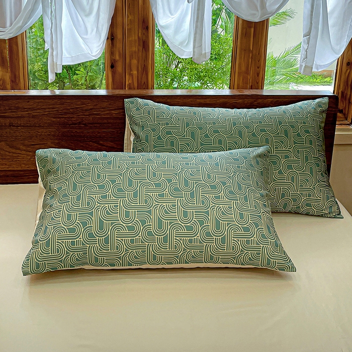 91家纺网 家纺一手货源 找家纺 耀悦家纺 2025年60支纯棉印花四件套长绒棉被套床单 优雅纹章