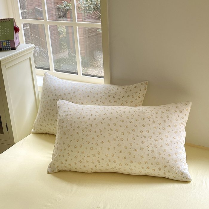 91家纺网 家纺一手货源 找家纺 水木坊 2025新款云感针织双层纱三件套四件套 橘子海