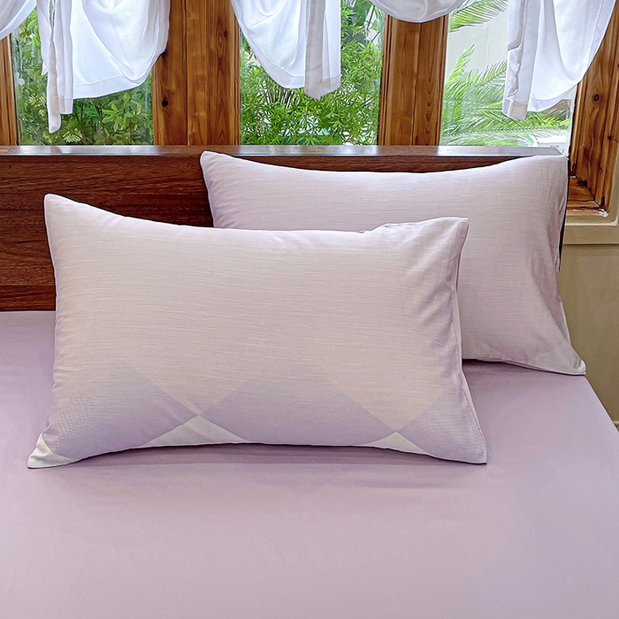 91家纺网 家纺一手货源 找家纺 耀悦家纺 2025年60支纯棉印花四件套长绒棉被套床单 紫墨丹青