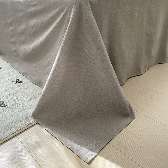 91家纺网 家纺一手货源 找家纺 水木坊 2025新款云感针织双层纱三件套四件套 猫咪恋人