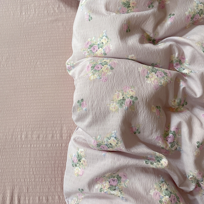 91家纺网 家纺一手货源 找家纺 水木坊 2025新款云感针织双层纱三件套四件套 奶油味的暗恋