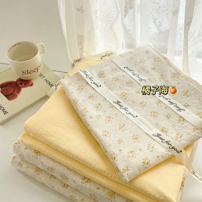 水木坊 2025新款云感针织双层纱三件套四件套 橘子海