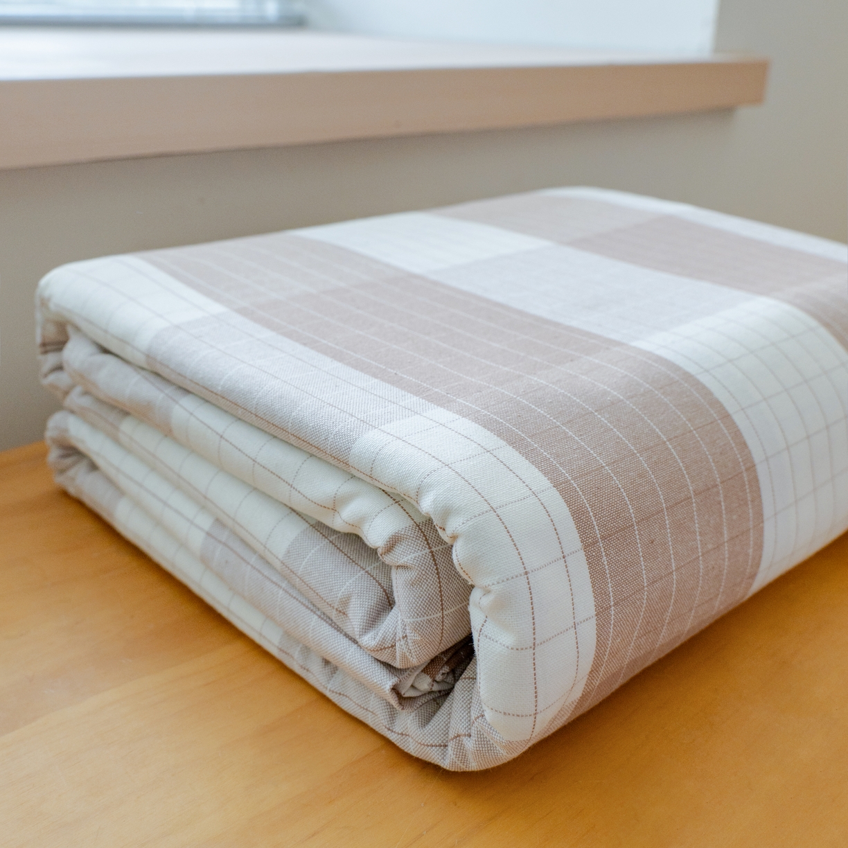 91家纺网 家纺一手货源 找家纺 （总）居美良品 2025新款A类传统非遗手工粗布凉席三件套100%全棉色织床单