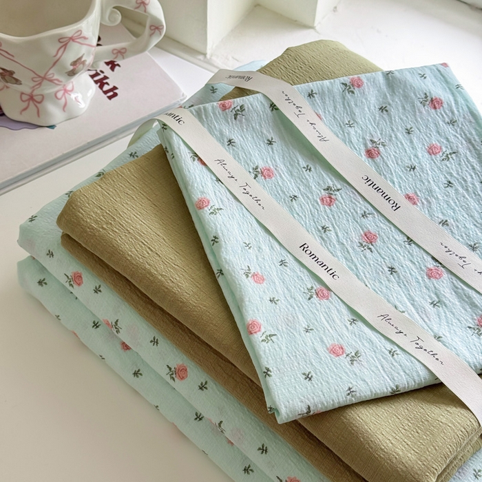 91家纺网 家纺一手货源 找家纺  （提供买家秀 爆款花型 不断货）2025新款超柔云感棉木棉双层纱单床单 旧情难续-绿