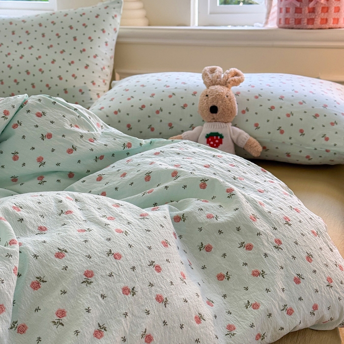 91家纺网 家纺一手货源 找家纺  （提供买家秀 爆款花型 不断货）2025新款超柔云感棉木棉双层纱单床单 旧情难续-绿