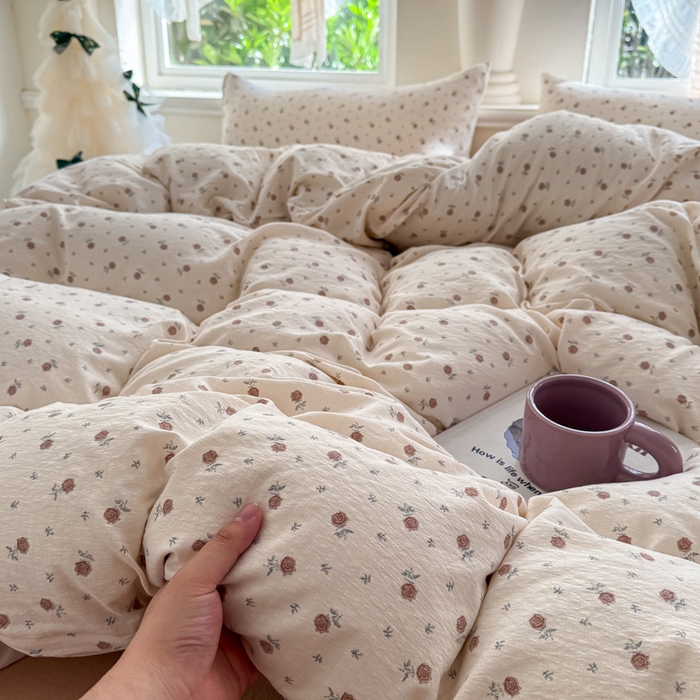 91家纺网 家纺一手货源 找家纺  （提供买家秀 爆款花型 不断货）2025新款超柔云感棉木棉双层纱单床单 旧情难续-咖