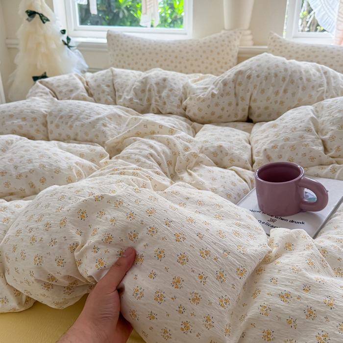 91家纺网 家纺一手货源 找家纺  （提供买家秀 爆款花型 不断货）2025新款超柔云感棉木棉双层纱单床单 橘子海