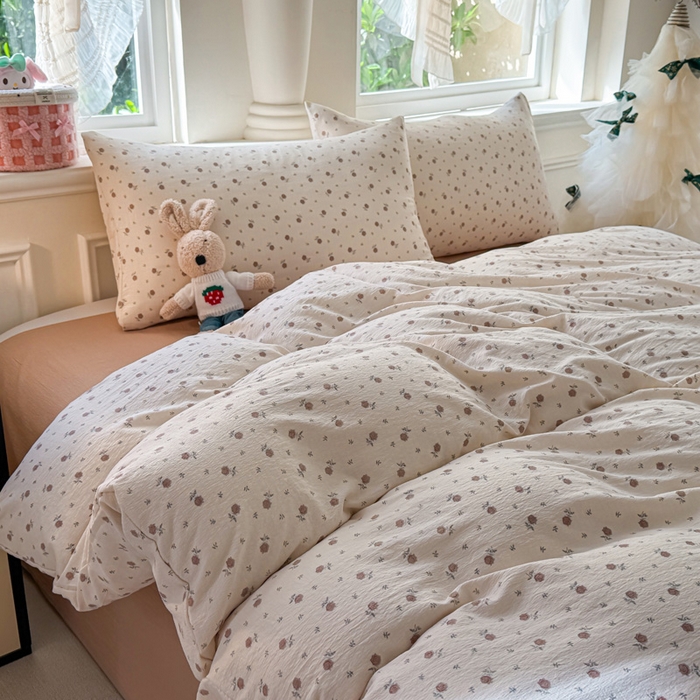 91家纺网 家纺一手货源 找家纺  （提供买家秀 爆款花型 不断货）2025新款超柔云感棉木棉双层纱单床单 旧情难续-咖