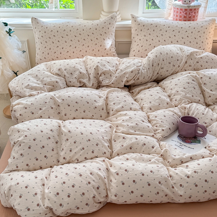 91家纺网 家纺一手货源 找家纺  （提供买家秀 爆款花型 不断货）2025新款超柔云感棉木棉双层纱单床单 旧情难续-咖