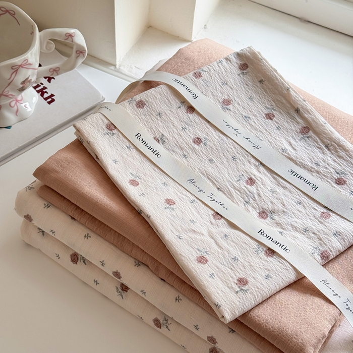 91家纺网 家纺一手货源 找家纺  （提供买家秀 爆款花型 不断货）2025新款超柔云感棉木棉双层纱单床单 旧情难续-咖