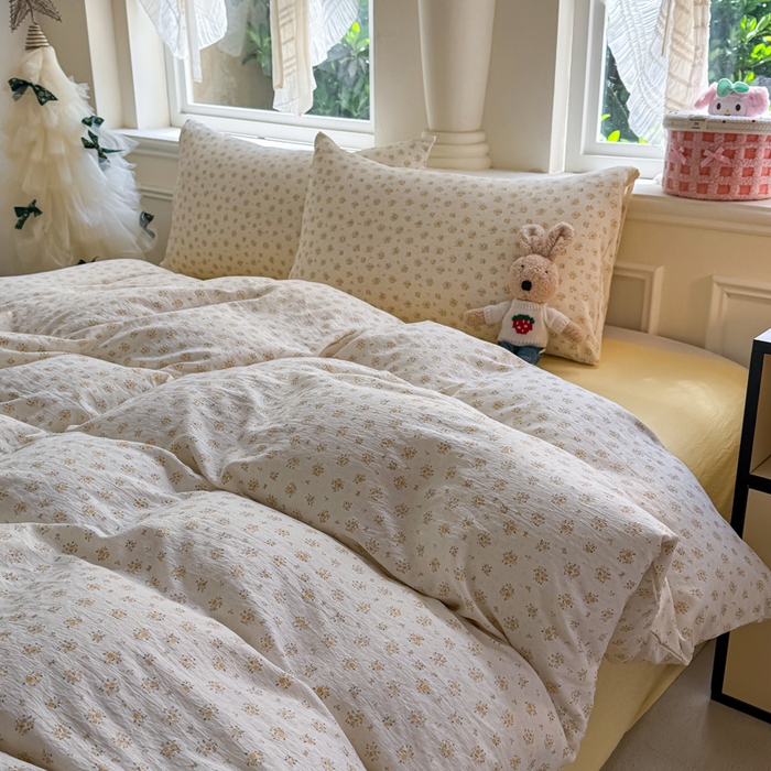 91家纺网 家纺一手货源 找家纺  （提供买家秀 爆款花型 不断货）2025新款超柔云感棉木棉双层纱单床单 橘子海