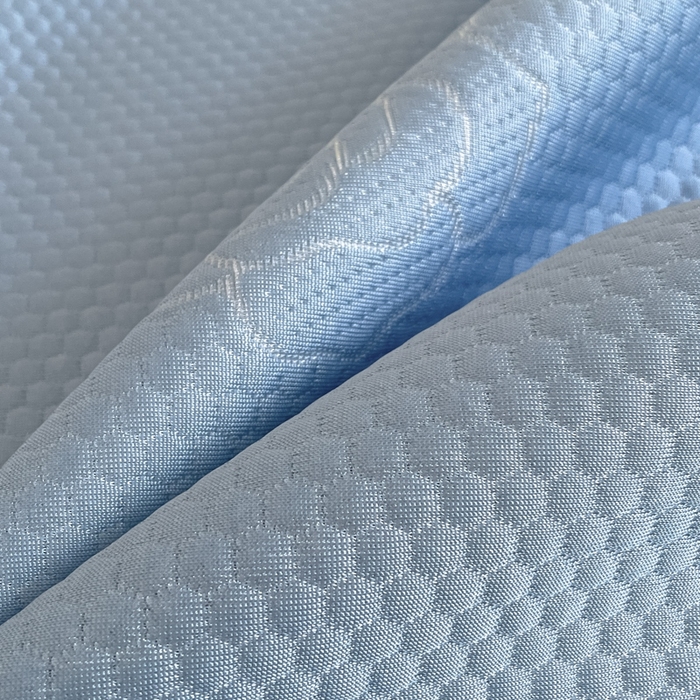 91家纺网 家纺一手货源 找家纺 欧邦2025新款提花冰豆豆床笠款夏被四件套-牡丹系列 牡丹-清雅蓝