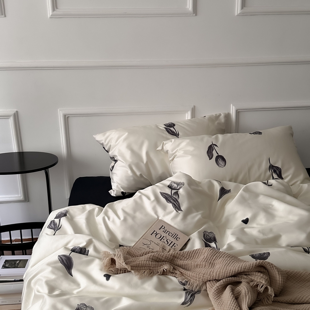 91家纺网 家纺一手货源 找家纺 （总）2025新款数码印花全棉四件套-玫瑰的故事（送手提袋）【严格控价券后不低于  318和338元 】