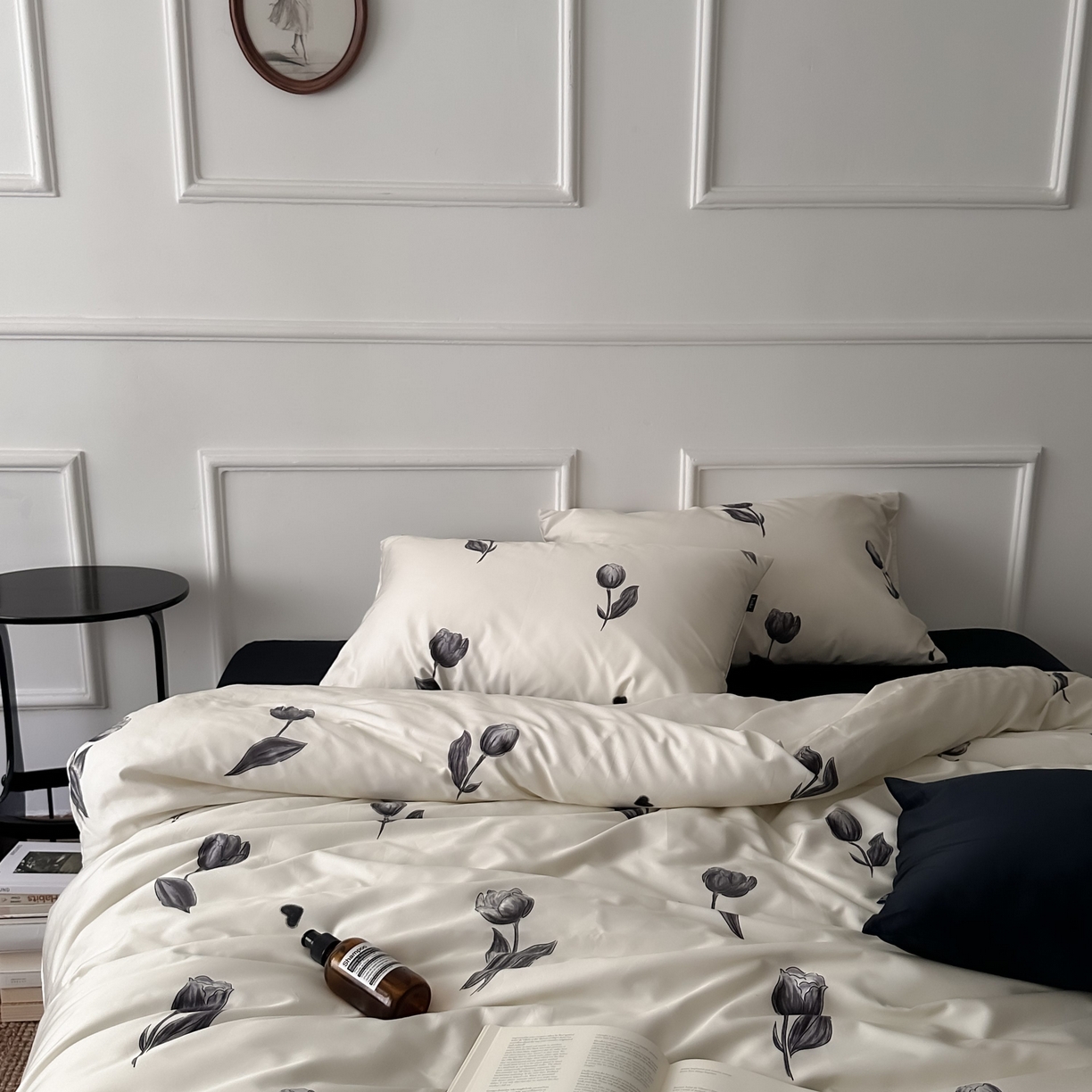 91家纺网 家纺一手货源 找家纺 （总）2025新款数码印花全棉四件套-玫瑰的故事（送手提袋）【严格控价券后不低于  318和338元 】